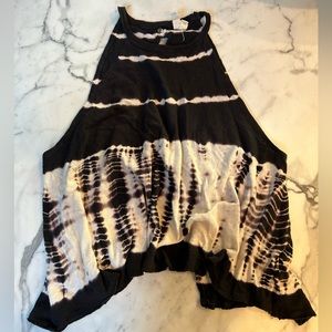 We The Free navy and white tie dye tank. Open back. Size S.